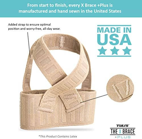 Close up of the X-shaped elastic straps on the Tuli's X Brace Plus.