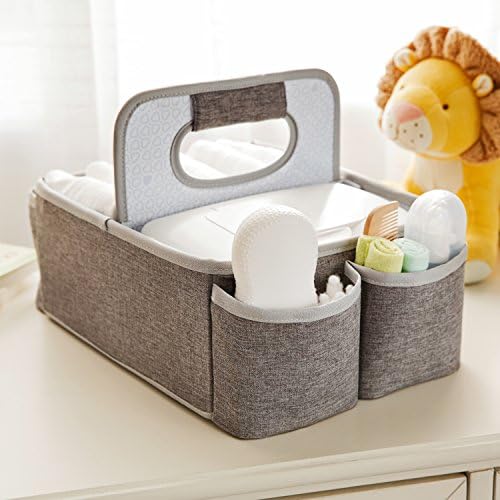 Munchkin grey nursery organizer with included changing pad