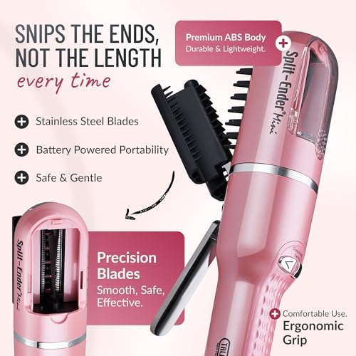 Compact Split Ender travel hair tool with included accessories and carry bag