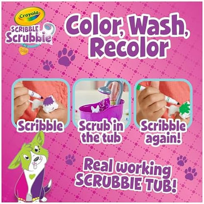 Close up of the six vibrant washable markers included in the Crayola pet kit.