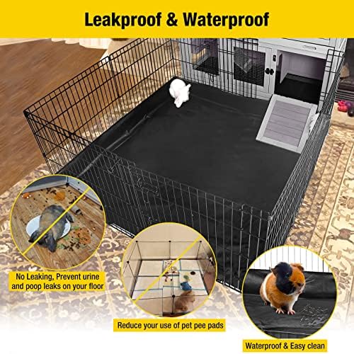 Aivituvin Pet Playpen Guinea Pig Cage Small Animal Rabbit Exercise Pen with Waterproof Floor Liner - Extension Playpen ONLY - Image 3