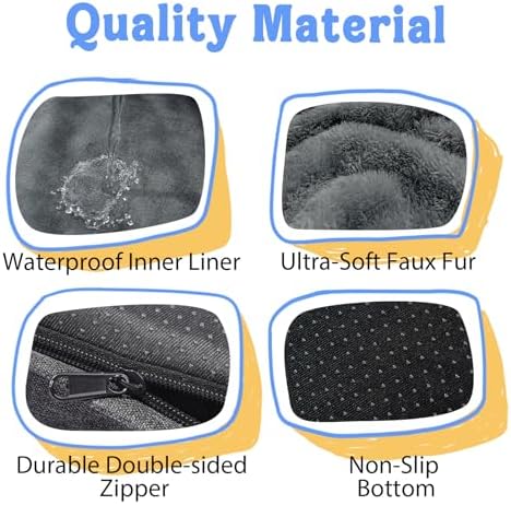 Chez Paw Large Orthopedic Dog Bed for Extra Large Dogs, Waterproof XL Egg-Crate Foam Dog Bed with Removable Washable Cover & Non-Slip Bottom, 4-Sided Bolster Support,Grey 42"x30"x7.5" - Image 5