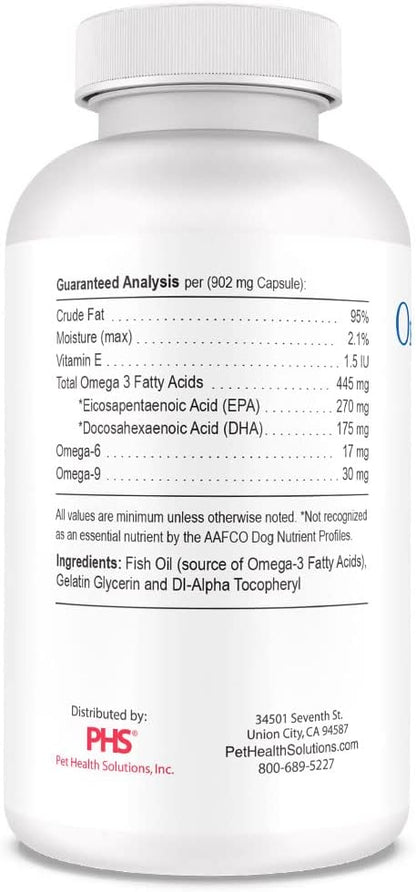 Omega-Caps HP Snip Tips branding on supplement bottle