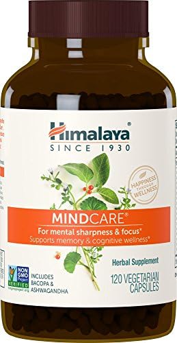 Himalaya MindCare vegetarian capsules side panel showing dietary information