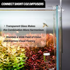 LINLAN 4-piece aquarium accessory pack demonstrating scratch-resistant glass material.