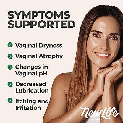 NewLife Naturals vulva balm packaging showing organic certification and usage info