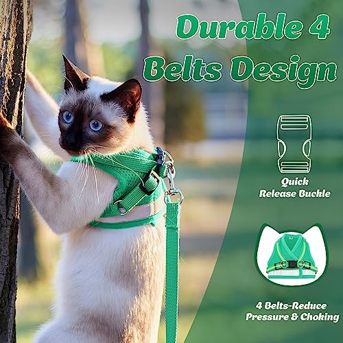 Cat wearing Supet breathable mesh harness side profile