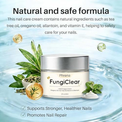 Texture shot of Phrena hydrating nail cream for dry cuticles.