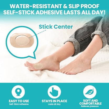Self-adhesive moleskin foot cushions for bunion protection