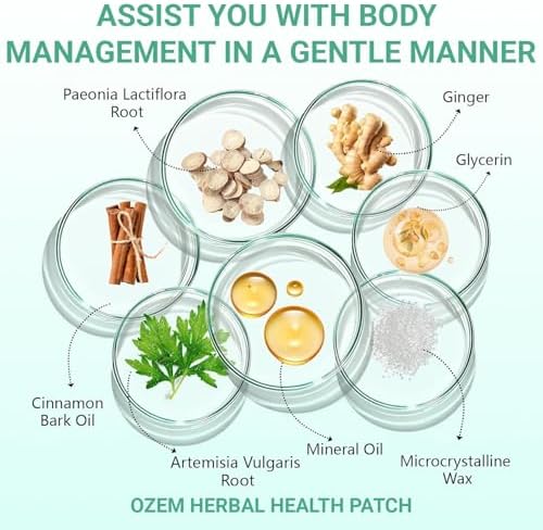 Natural ingredient list highlighting ginger and peppermint extracts inside the BRVLY body patch.