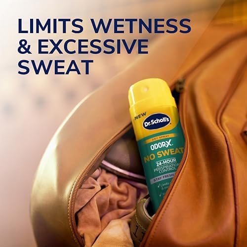 Dr. Scholl's 360-degree spray nozzle for easy application on feet.