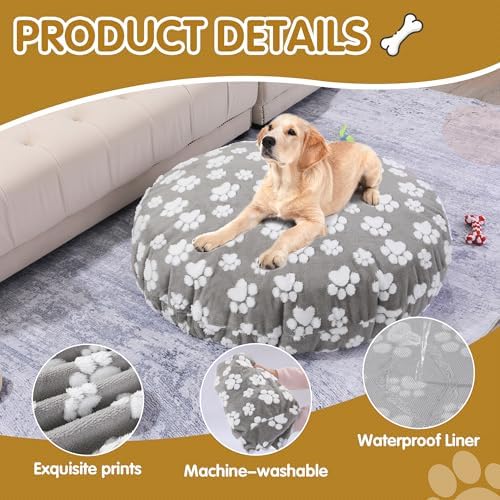 Demonstration of the TPU waterproof coating layer blocking liquids on the BALAPET round dog bed cover.