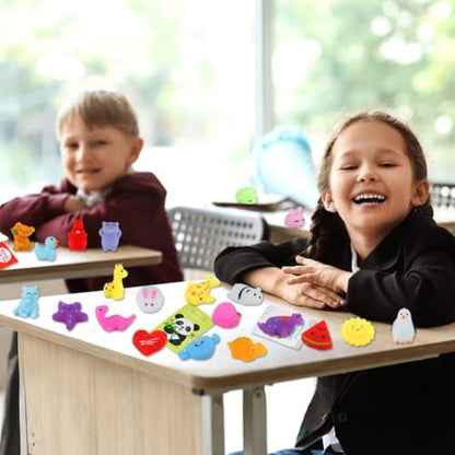 Spolux kawaii squishies collection demonstrating the durable and stretchable thermoplastic rubber material.