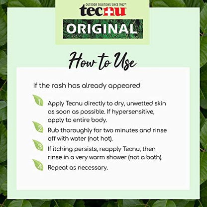 Tecnu original poison ivy cleanser liquid solution for adventurers and gardeners