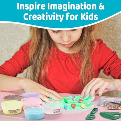 YasTant safe kids slime kit showing natural cluster bean powder label