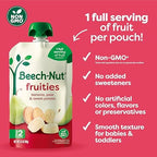 Close up of Beech-Nut baby food pouch ingredients