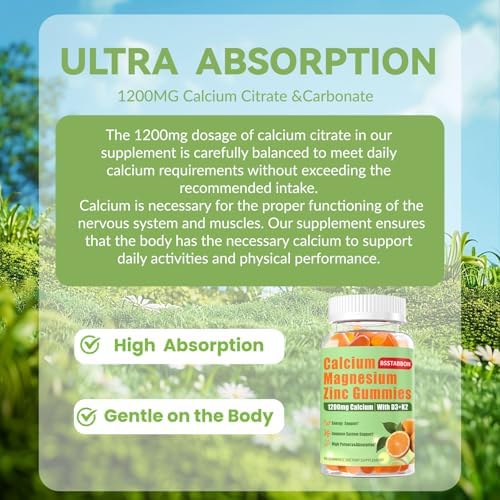 Bsstabbon 1200mg Calcium Magnesium Zinc supplement packaging