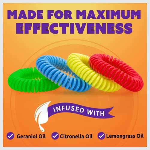 Individually wrapped Superband mosquito repellent wristbands