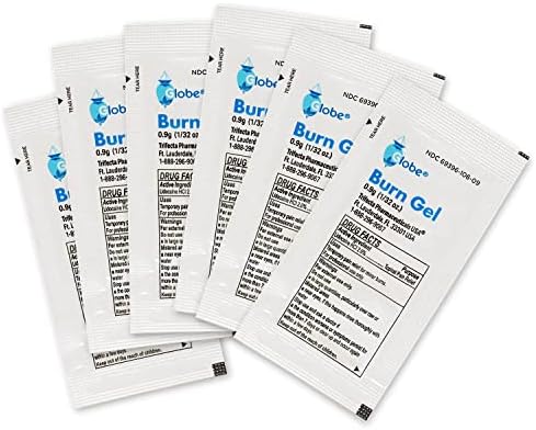 Globe first aid kit essentials featuring portable numbing gel packets.