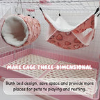 LYART multi-level bunkbed cage toy showing arctic fleece interior