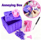 RAESOUL hilarious birthday prank box packaging and included assembly pieces.