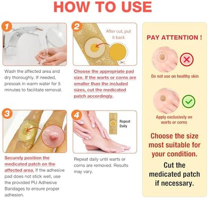 Samsali extra strength plantar wart treatment pads for adults and teens