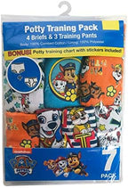 Complete seven pack assortment of Paw Patrol boys underwear and training kit packaged together for imported retail.