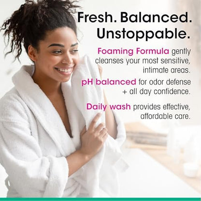 Authentic USA imported vH Essentials daily foaming wash packaging showing ingredients