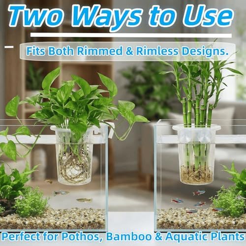 Porous plastic aquatic plant basket promoting healthy root growth in aquariums