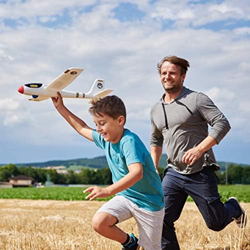 Side profile of the twenty two inch HABA outdoor flying plane for kids