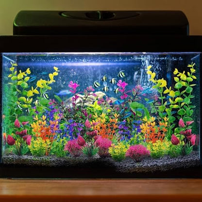 QUOZUO artificial aquatic ornaments being rinsed in warm water for shape restoration