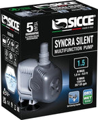Side profile of Sicce Syncra Silent 1.5 submersible water pump.