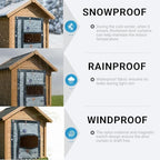 ZZOFSWORM windproof dog kennel door cover highlighting the padded Oxford cotton material