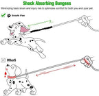 Reflective strips on blue bungee dog leash extension