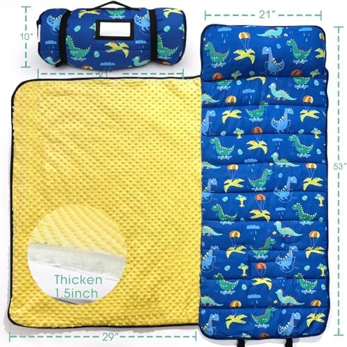 Acrabros nap mat carrying handle and name tag detail
