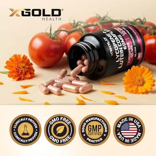 X Gold Health Lycopene And Lutein full container lifestyle angle