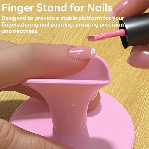 Two piece manicure finger support stand for nail painting