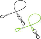 Chew Proof Dog Leash - 2Pack Metal Cable Lead,No Tangle Multiple Dog Leashes for Small and Medium Dogs- Heavy Duty Leash Extender for Collars & Harnesses(2 Pack Black, 20in/50cm) - Image 9