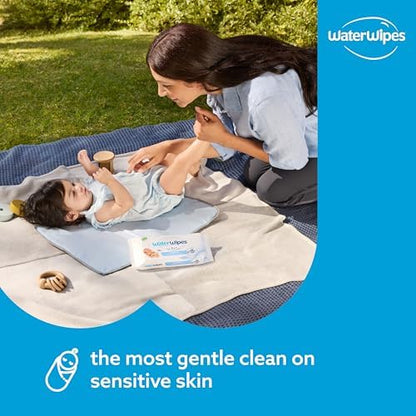 WaterWipes Sensitive+ Newborn & Baby Wipes, 3-In-1 Cleans, Cares, Protects, 99.9% Water, Unscented & Hypoallergenic, 720 Count (12 Packs) - Image 6