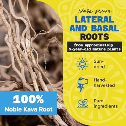 Fiji Vanua Kava dietary supplement bag showcasing noble root authentication label