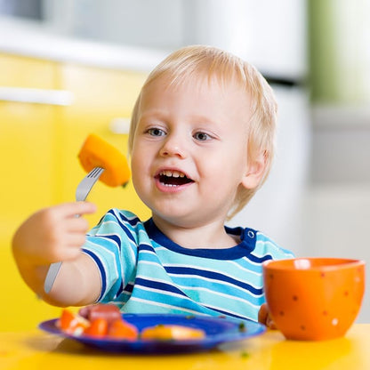 Full set of Pimoys cartoon handle stainless steel forks for children