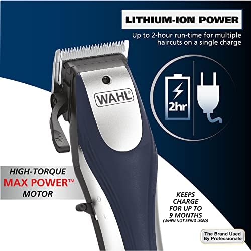 Wahl stainless steel self sharpening blades close up showing precision cutting teeth.