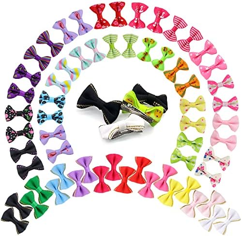 Close up of stainless steel alligator clip on dog hair bow