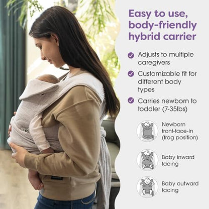 Parent using Boppy ComfyGrow carrier for newborn in front-face position