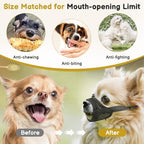 Adjustable strap details of Mayerzon pet muzzle for vet visits