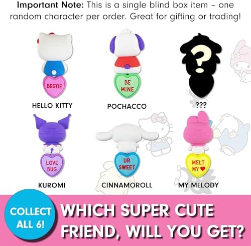 Sanrio characters Cinnamoroll and Kuromi adhesive mini figures peeking over a smartphone case