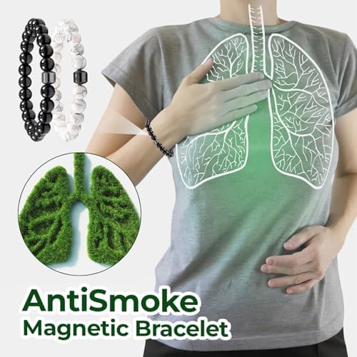 Czticle therapy wristband with black and white beads for anxiety relief.
