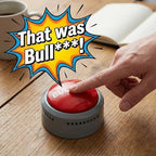 Official BS button packaging showing hilarious graphics and product details.
