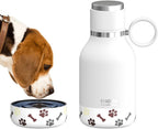 Asobu Buddy Bottle a Stainless Steel Insulated Water Bottle for with Removable Dog Water Bowl and Dog Food and Treat Storage Bowl (Midnight Marble, 37 oz Water Bottle with Bowl) - Image 9