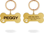 Dogs Tag Stylish Personalized Double Sided Deep Engraved Cat & Dog Tags Engraved for Pets Bone Balloon Shape Brass - Image 12